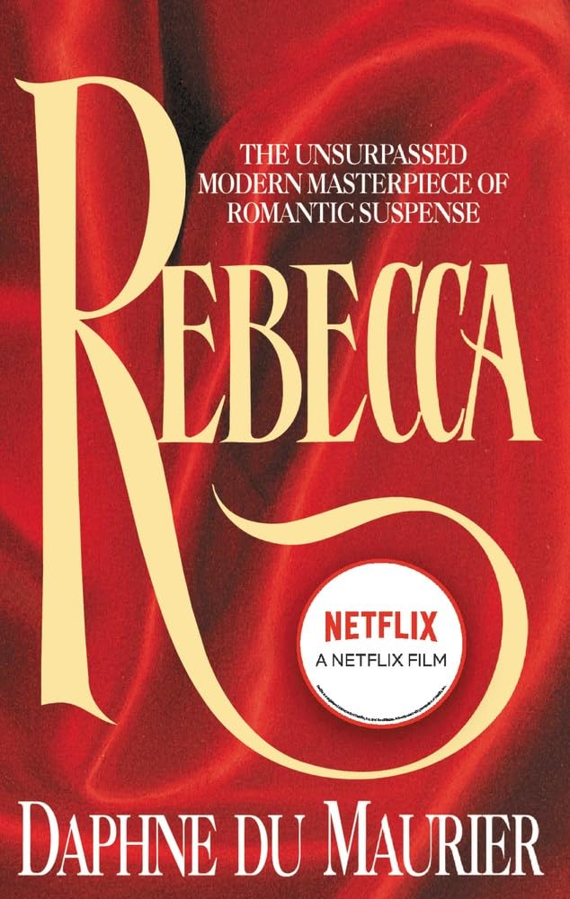 Book cover of Rebecca by Daphne Du Maurier. 