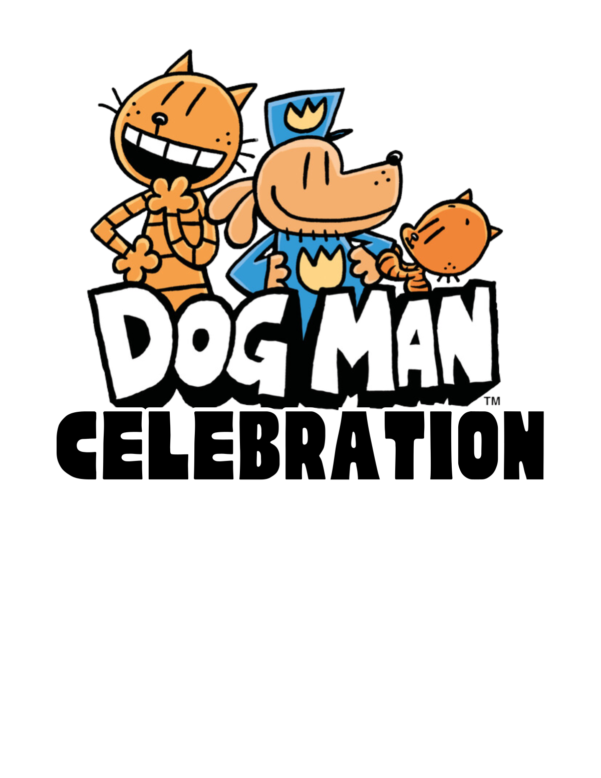 Dog Man Celebration Logo